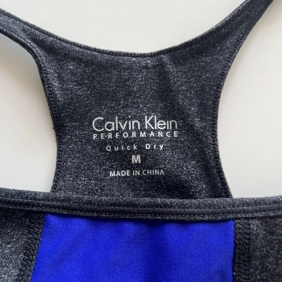 Calvin Klein sports athletic top with built in bra. Quick dry. - Picture 3 of 13
